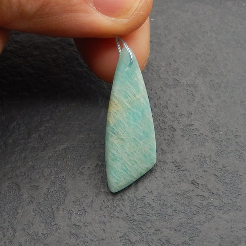 Natural Amazonite Pendant Bead 36*13*4mm, 3.0g