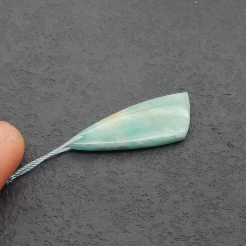 Natural Amazonite Pendant Bead 36*13*4mm, 3.0g