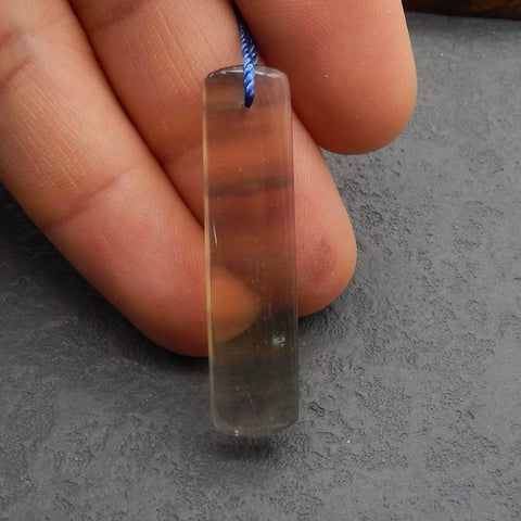 Natural Flourite Pendant Bead 43*11*5mm, 6.5g