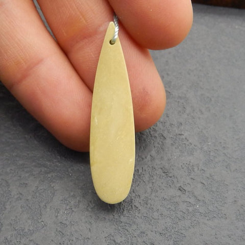 Natural Serpentine Pendant Bead 43*11*4mm, 3.2g