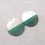 Intarsia of Shell and Malachite Earring Beads, 30x3mm, 13.1g