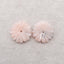 Natural Pink Opal Carved Flower Earring Beads ,16X3mm, 2.2g