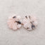 Natural Pink Opal Carved Flower Earring Beads ,16X3mm, 2.2g