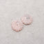 Natural Pink Opal Carved Flower Earring Beads ,16X3mm, 2.2g