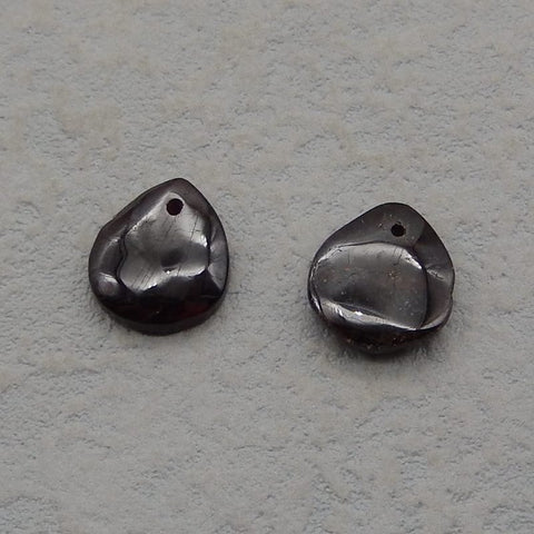 Natural Garnet Earring Beads 15*14*3mm, 3.6g