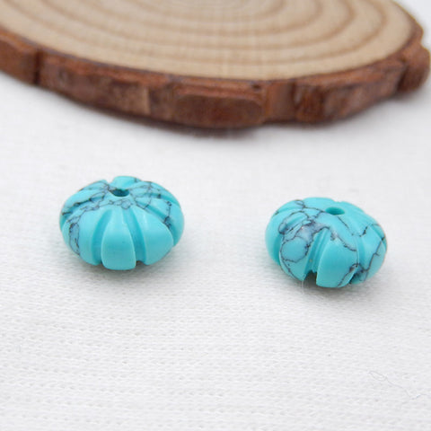 Natural Turquoise Earring Beads 10x5mm, 1.8g