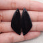 Natural Obsidian Gemstone Earring Bead, Gemstone Earring Pair, 39x16x4mm, 8g