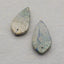 Natural Chrysocolla Carved leaf Earring Beads 26x14x4mm, 4.8g