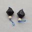 Natural Obsidian Earring Beads 15*14*14mm, 5.4g