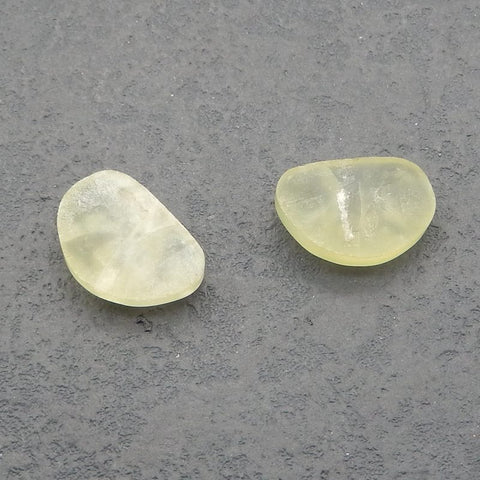 Natural Prehnite Cabochons Paired 19*14*5mm, 4.8g