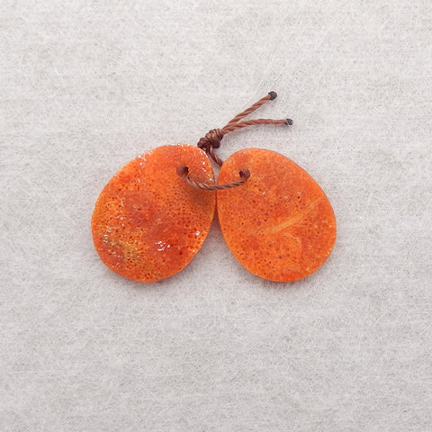 Natural Red Coral Earring Beads