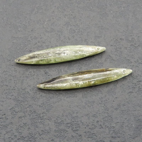 Natural Green Kyanite Earring Beads 45*8*4mm, 6.7g