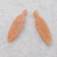 Natural Amazonite Carved Leaf Earring Beads 34*9*4mm, 3.5g