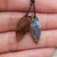 4 PCS Natural Labradorite Pendant and Labradorite 1 Pair Earring Beads,23x10x4mm, 17x8x4mm, 5g