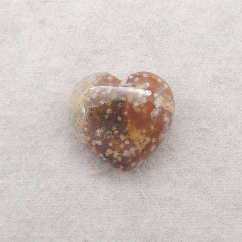 New Natural Ocean Jasper Heart Pendant Bead,Drilling Up and Down, 20×22×10mm, 6.5g