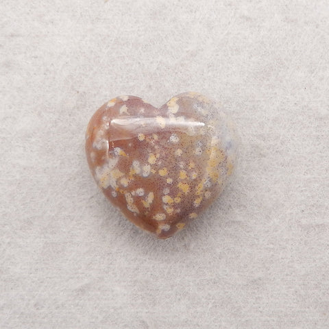 New Natural Ocean Jasper Heart Pendant Bead,Drilling Up and Down, 20×22×10mm, 6.5g