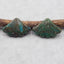 Natural Chrysocolla Carved leaf Earring Beads 19*30*4mm, 7.0g