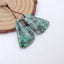 Boucles d'Oreilles Turquoise Africaine Paire de Pierres, 31x18x4mm, 6.9g