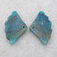 Natural Chrysocolla Carved leaf Earring Beads 19*30*4mm, 7.0g