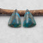 Natural Chrysocolla Earring Beads 27x16x5mm, 6.8g