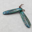 Natural Chrysocolla Earring Beads 40*10*4mm, 5.6g