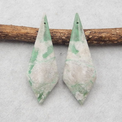 Natural Variscite Earring Beads 45*16*5mm, 8.1g