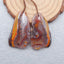 Paire de Boucles d'Oreilles Percées en Agate Naturelle de Forme Libre, 40X14X4mm, 7.5g