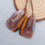 Paire de Boucles d'Oreilles Percées en Agate Naturelle de Forme Libre, 40X14X4mm, 7.5g