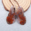 Natural Warring States Red Agate Earring Beads 35x19x4mm, 9.2g