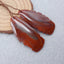 Natural Warring States Red Agate Earring Beads 49x21x5mm, 18.7g