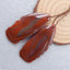 Natural Warring States Red Agate Earring Beads 49x21x5mm, 18.7g