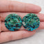 Natural Chrysocolla Gemstone Earring Beads,Popular Earrings Pair,Semi-Precious Gemstones For Jewelry Making 30x3mm, 12g