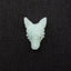 Natural Chrysoprase Carved wolf head Pendant Bead 23x17x9mm, 3.0g