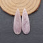 Natural  Rose Quartz Earring Beads,Handmade Gemstone Earring pair,Gemstones For Jewelry Making,36x11x4mm,6.4g