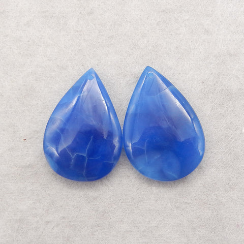 Blue Onyx Gemstone  Earring Beads,Fashion Earring Pair,Jewelry DIY Making,Gemstone Earrings Wholesale,29x20x5mm,8.1g