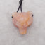 Hand Carved  Natural Rose Quartz  Bear Head Pendant ,Handmade Gemstone Pendant,36x30x14mm,18.5g