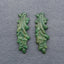 Carved Natural African Jade Gemstone Earring Beads, Jewelry DIY Making,43x14x4mm, 7.7g