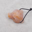 Hand Carved  Natural Rose Quartz  Bear Head Pendant ,Handmade Gemstone Pendant,36x30x14mm,18.5g