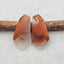 Natural Warring States Red Agate Earring Beads 26*14*3mm, 4.4g