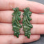 Carved Natural African Jade Gemstone Earring Beads, Jewelry DIY Making,43x14x4mm, 7.7g