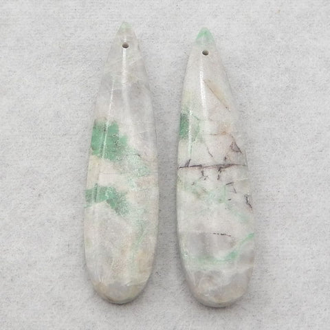 Natural Variscite Earring Beads 49*12*5mm, 10.9g