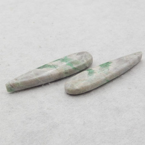 Natural Variscite Earring Beads 49*12*5mm, 10.9g