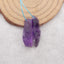 Nugget (Rough Side) Natural Amethyst Earring Beads,28x8x7mm, 4.3g