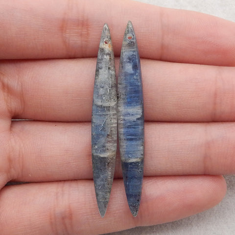 Natural Blue Kyanite Gemstone Earring Beads, Semi-Precious Gemstones For Jewelry Making