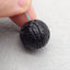 Natural Obsidian Carved butterfly Pendant Bead 22*22*22mm, 13.2g