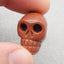 Red Sand Stone Carved skull Pendant Bead 24*21*17mm, 12.1g