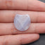 Natural Blue Lace Agate Double Hole Pendant Bead