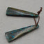 Natural Chrysocolla Earring Beads 43x13x5mm, 9.3g