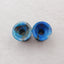 10mm Chrysocolla Ear Tunnels With 5mm Hole, 13 Thickness, Mayan Flare