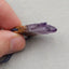 Natural Amethyst Pendant Bead 28*23*5mm, 8.2g